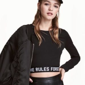 Divided by H&M Forget The Rules athletic crop top